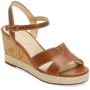 Liz Claiborne Brown Espadrille Wedge Sandals